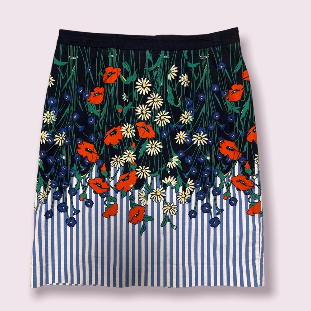 Anthropologie floral pattern pattern pencil skirt size 4